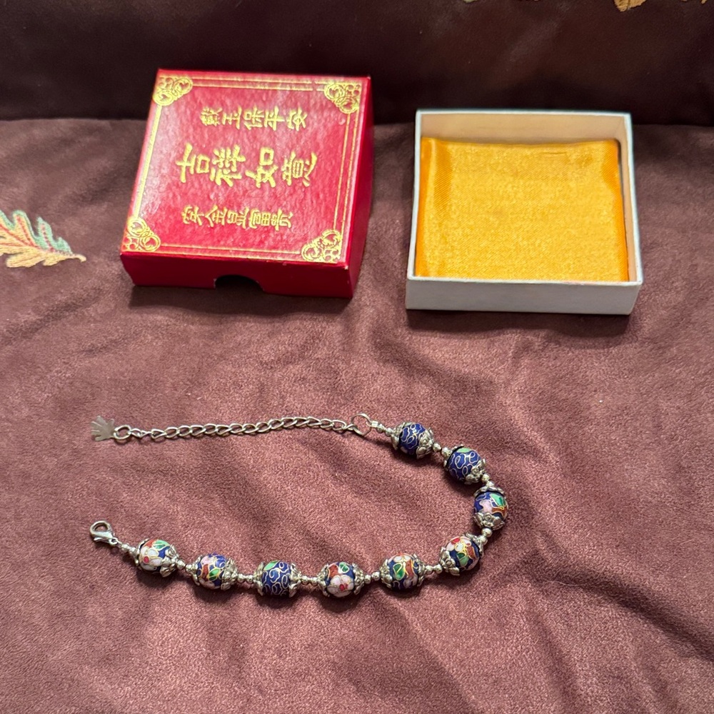 🐈‍⬛ Asian Cloisonné bracelet